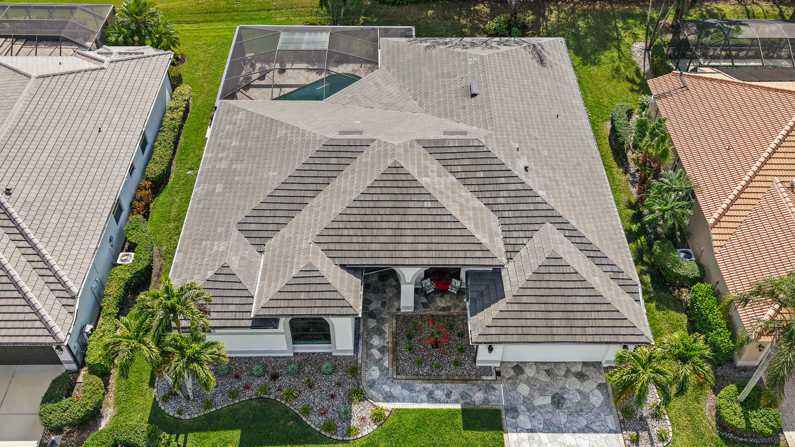 Completed roof aerial topview — Gydn Roofing