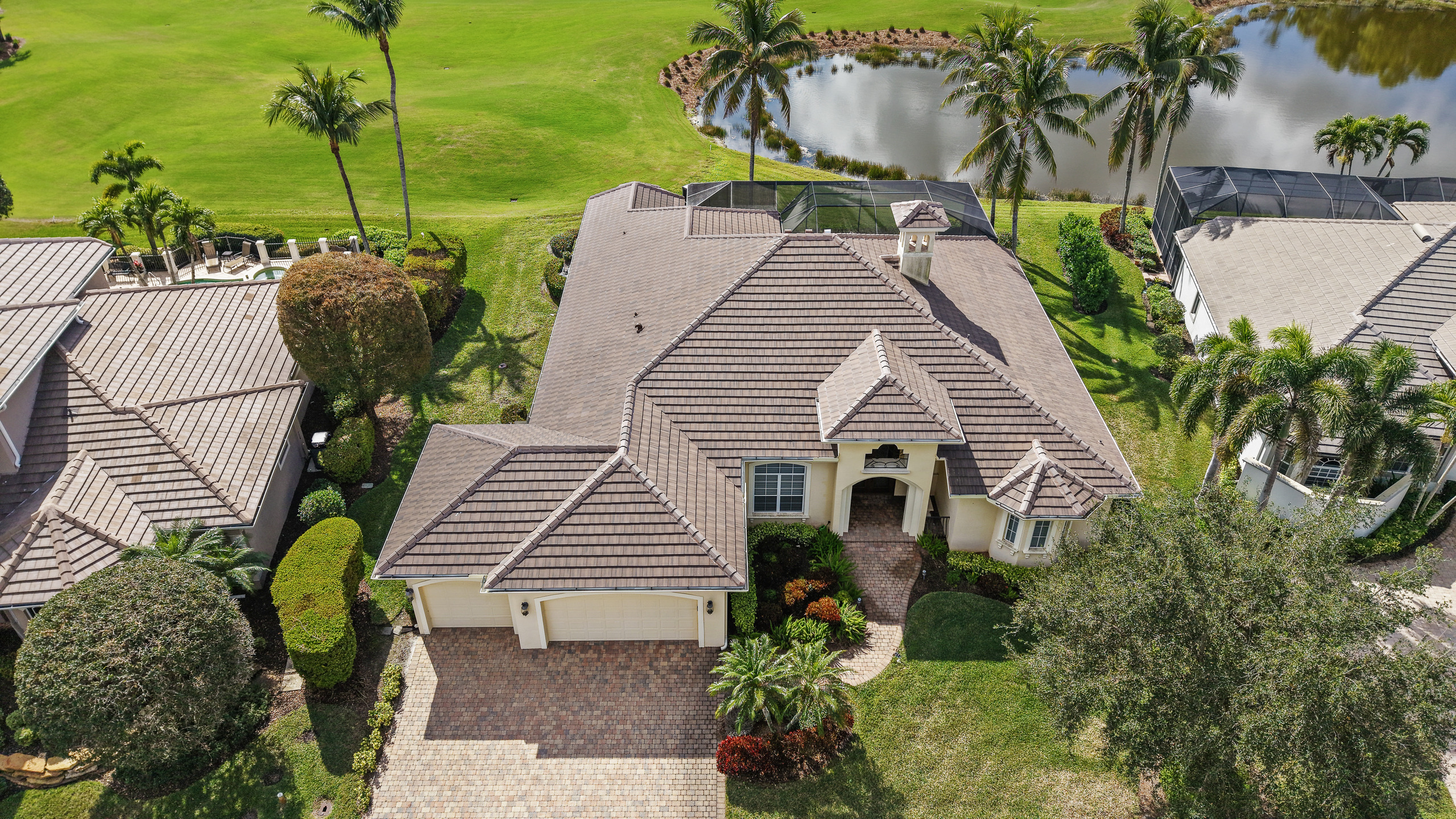 Harris residence aerial topview — Gydn Roofing