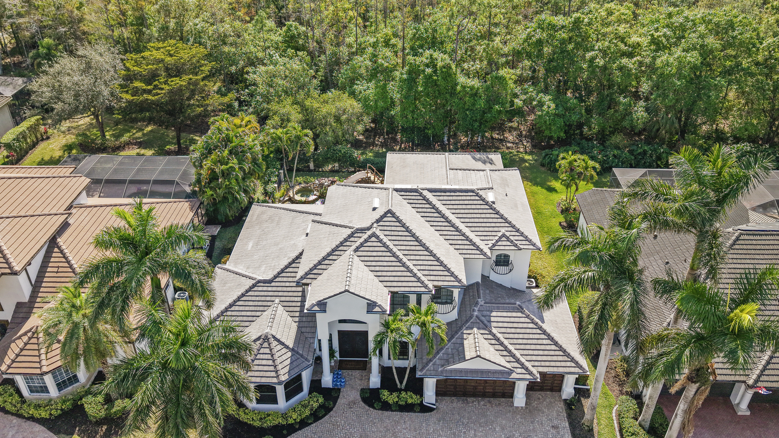 Shovlin residence aerial topview — Gydn Roofing